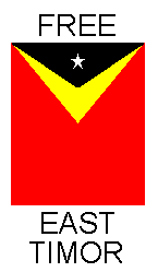 Östtimors flagga och texten
Free East
Timor